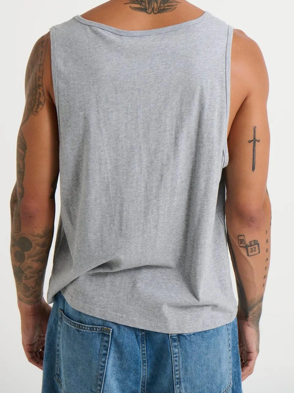 Simple And Soft Versatile Grey Tank Tops