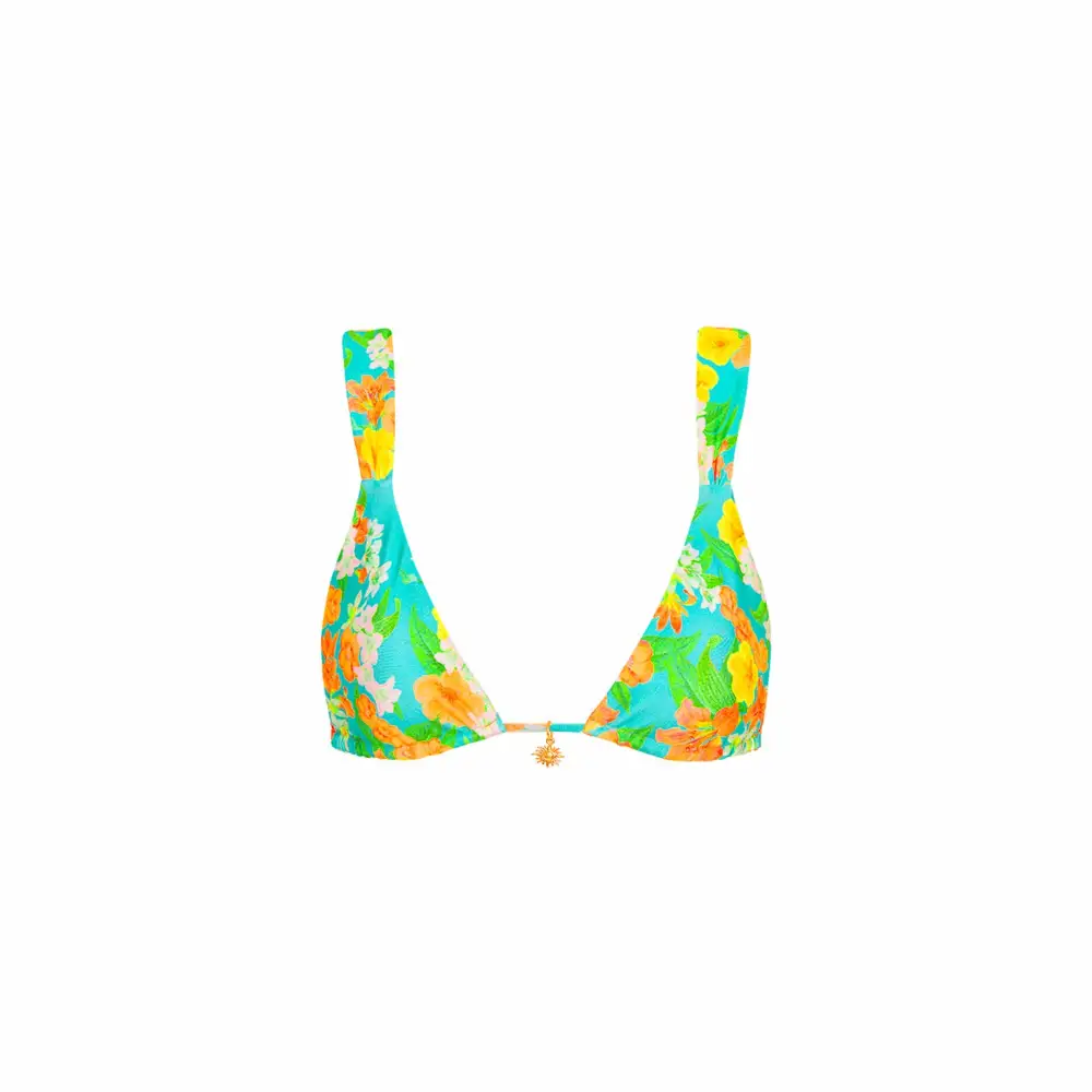 Multicolor Floral Slide Bikini Top