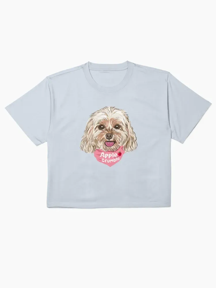 Dog Head Printed Women's Short Sleeved T-Shirt