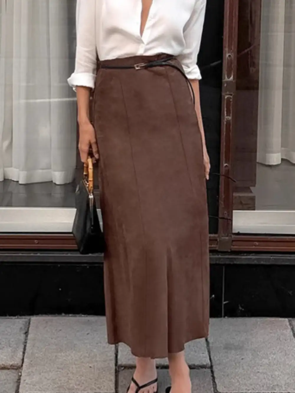 Suede Suede Midi Skirt