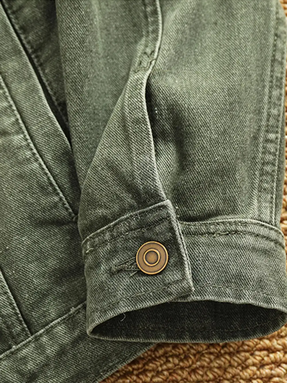 Men's Denim Button Front Trucker Jacket
