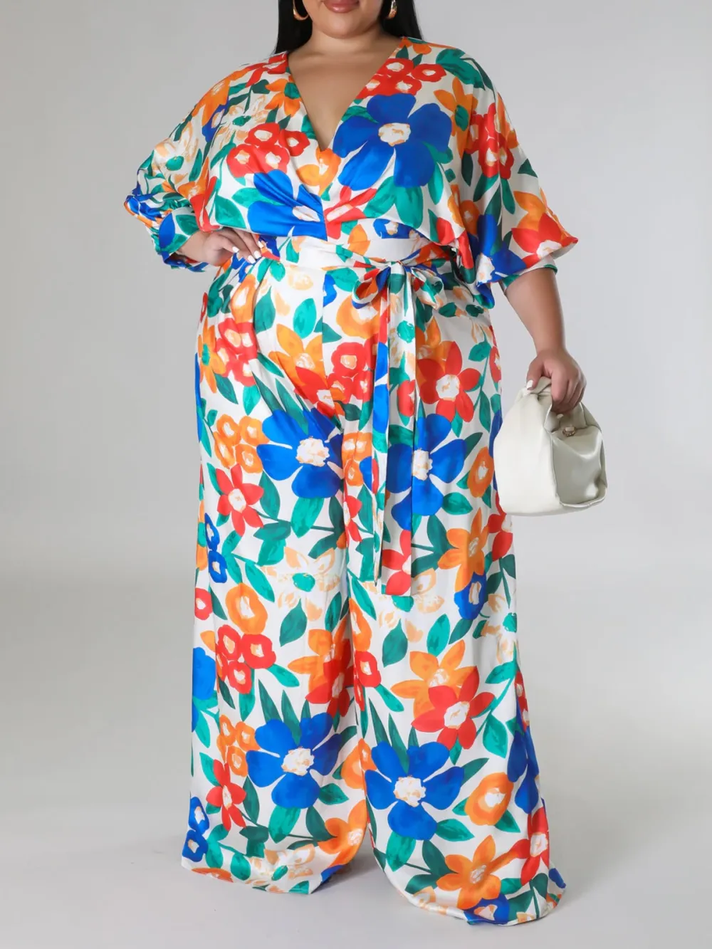 Plus-Size Fashion Printed Jumpsuit For Women