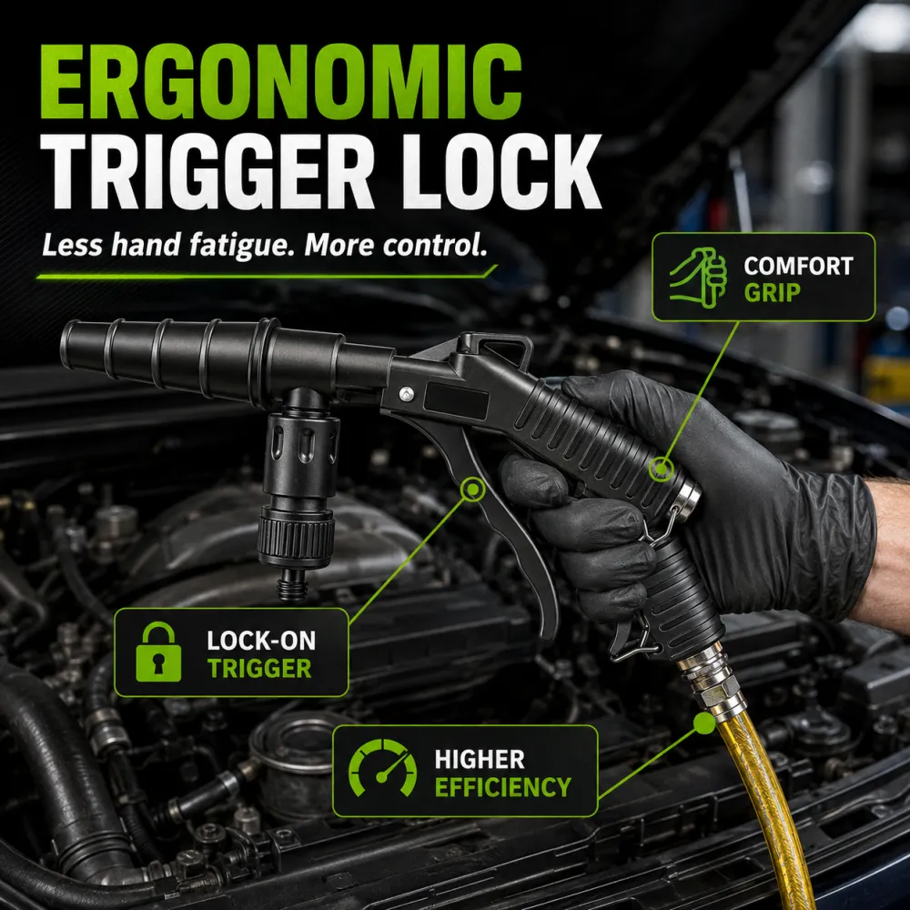 High-Pressure Pulse Flush Gun Kit for Radiator Cleaning