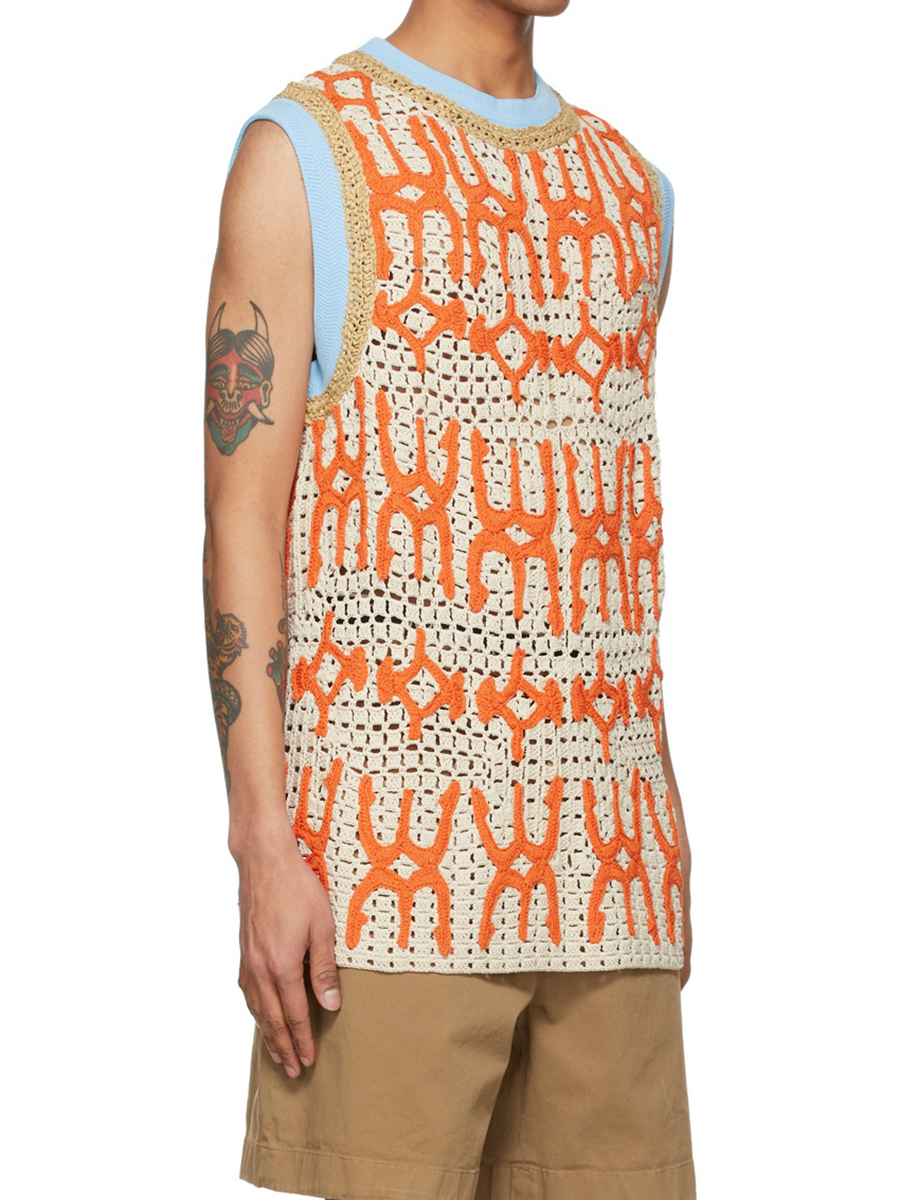 Knitted Contrast Tank Top