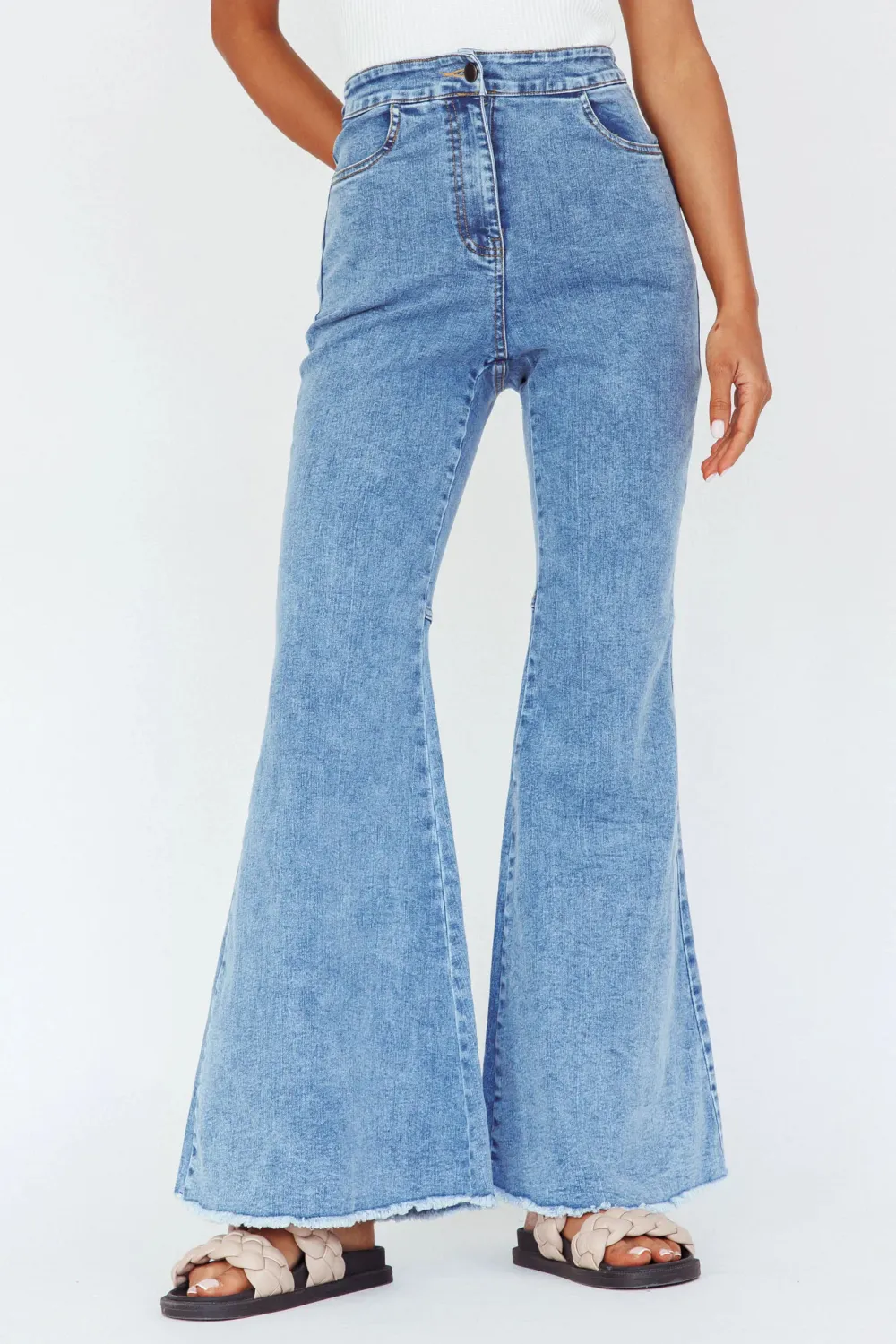 Soft Relaxed Loose Flared Jeans
