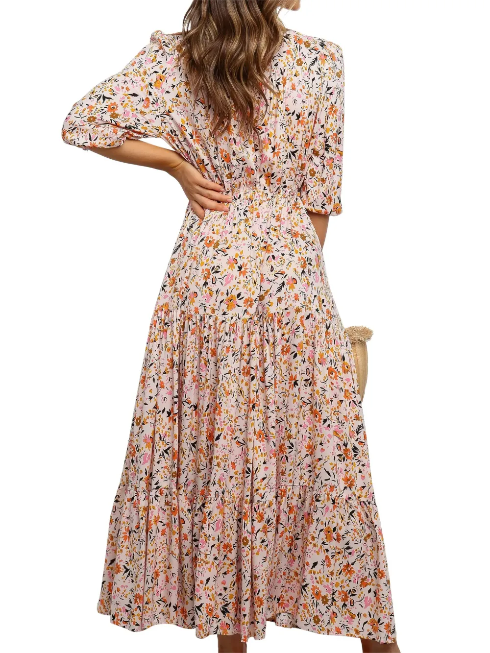 Women's Floral V-Neck Dress