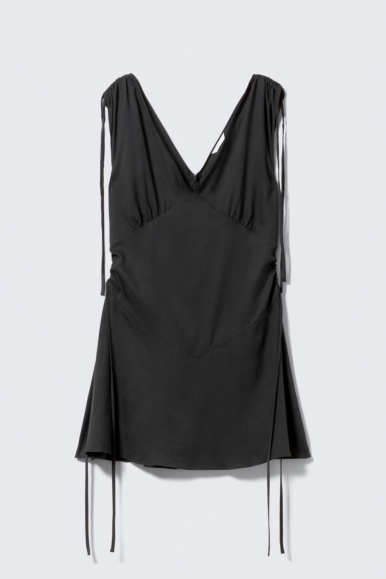Drawstring Detail V-Neck Dress