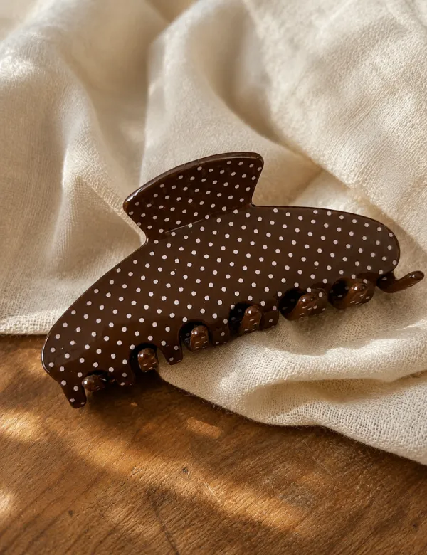 Polka Dot Banana Hair Clip