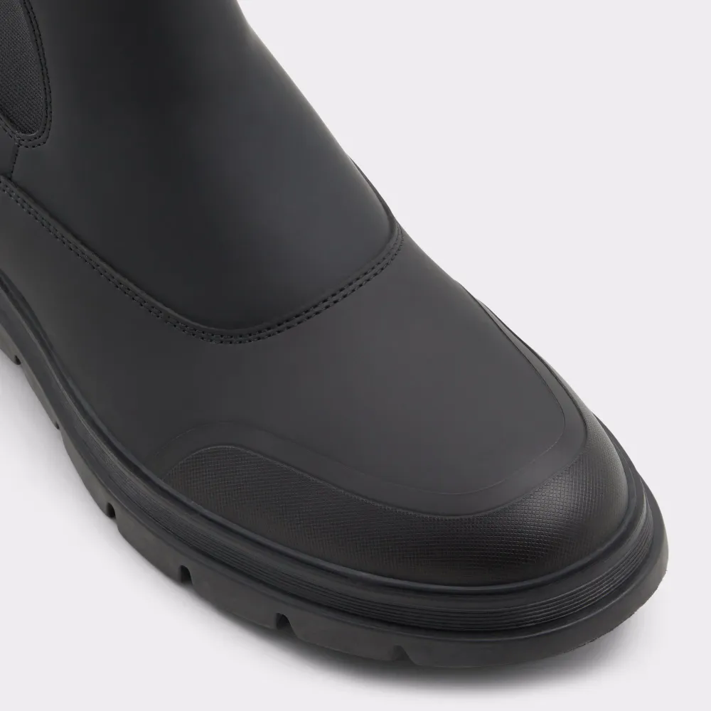 Black Classic Chelsea Slip-On Boots for Men