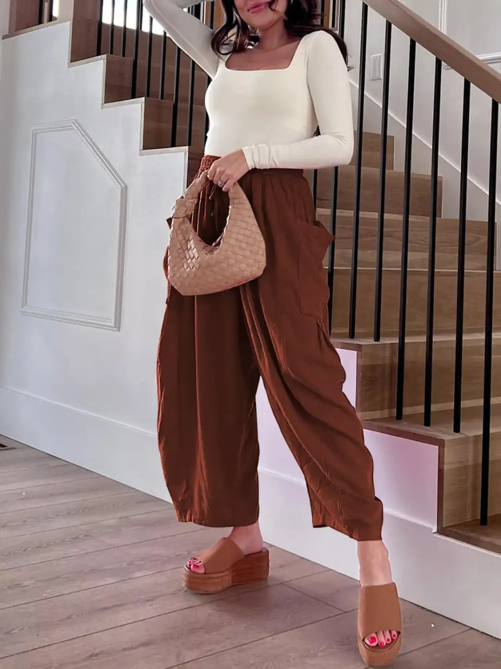 Full Size Drawstring Pants With Pocket Plus Size