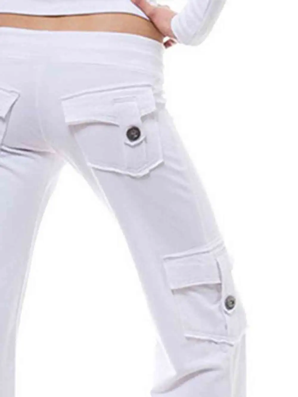 Mid Waist Pants With Pocket
