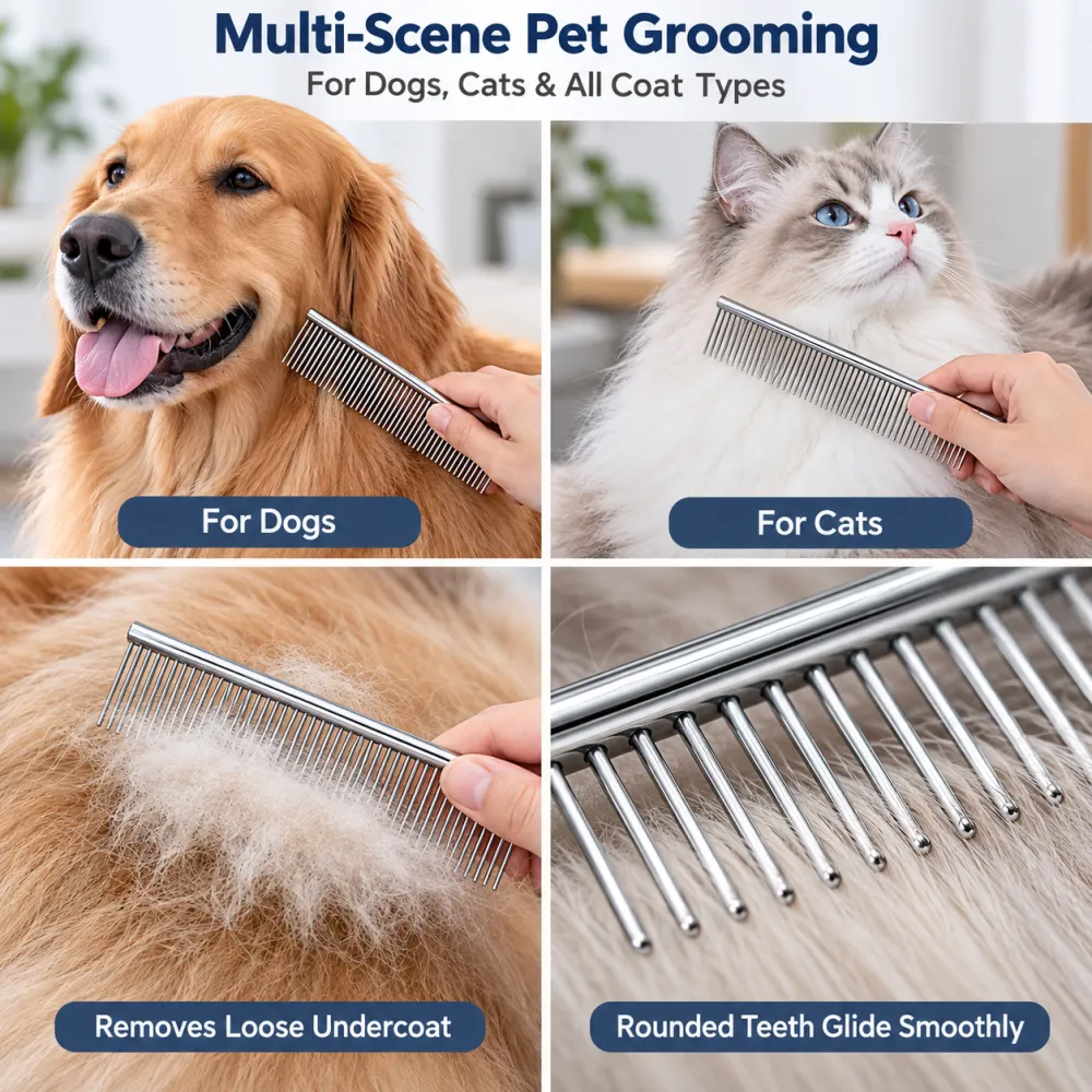 Pet Steel Comb, Row Comb
