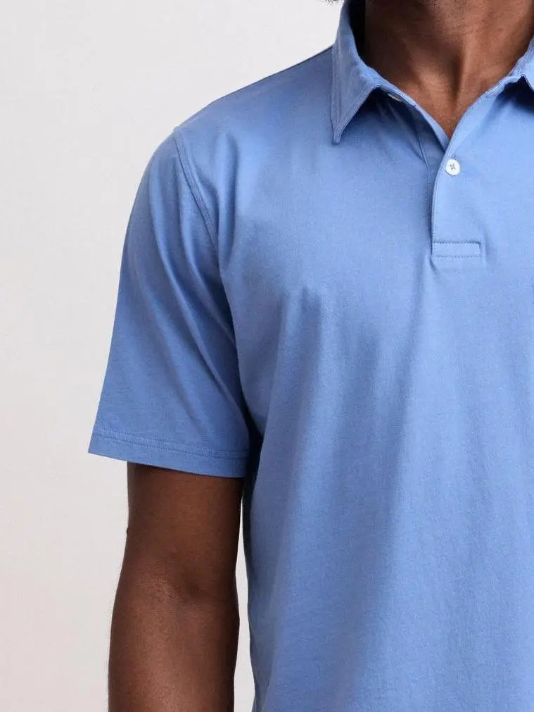 Comfortable Casual Breathable Daily Light Blue Polo Shirt