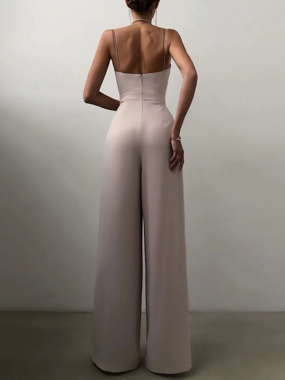 Spaghetti Strap Wide Leg Jumpsuit