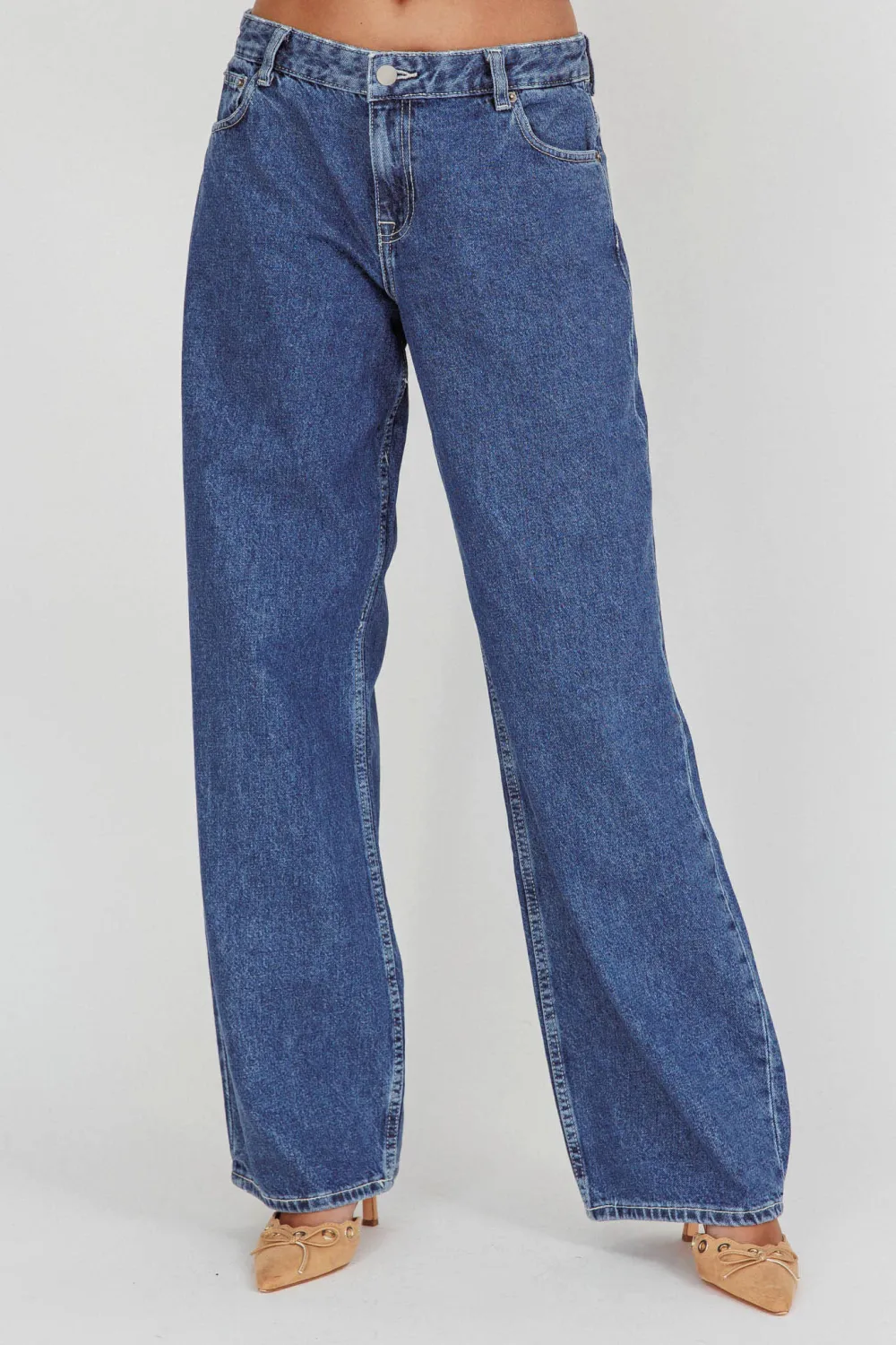 Cotton Loose Low Rise Jeans