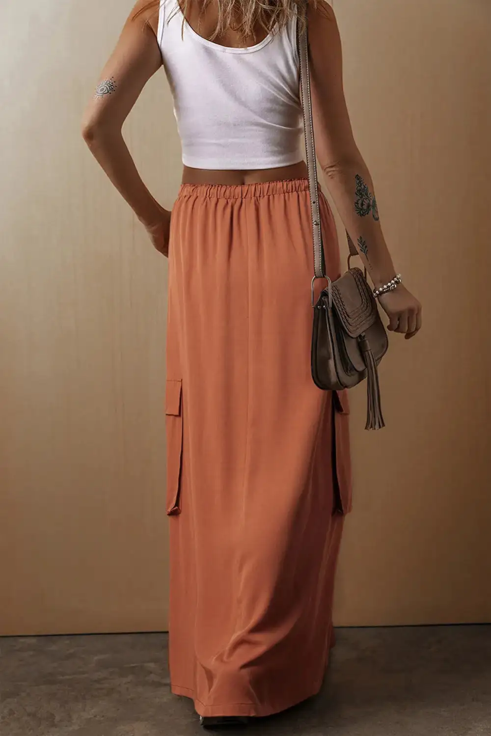 Drawstring Maxi Pockets So Skirt