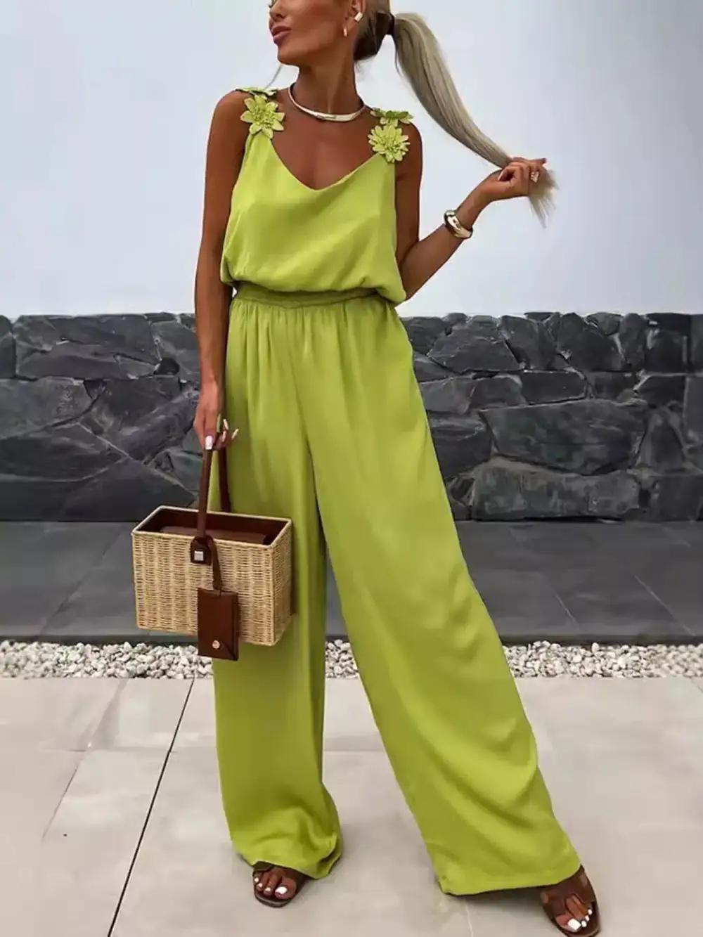 Everyday Floral Wide Leg Jumpsuit