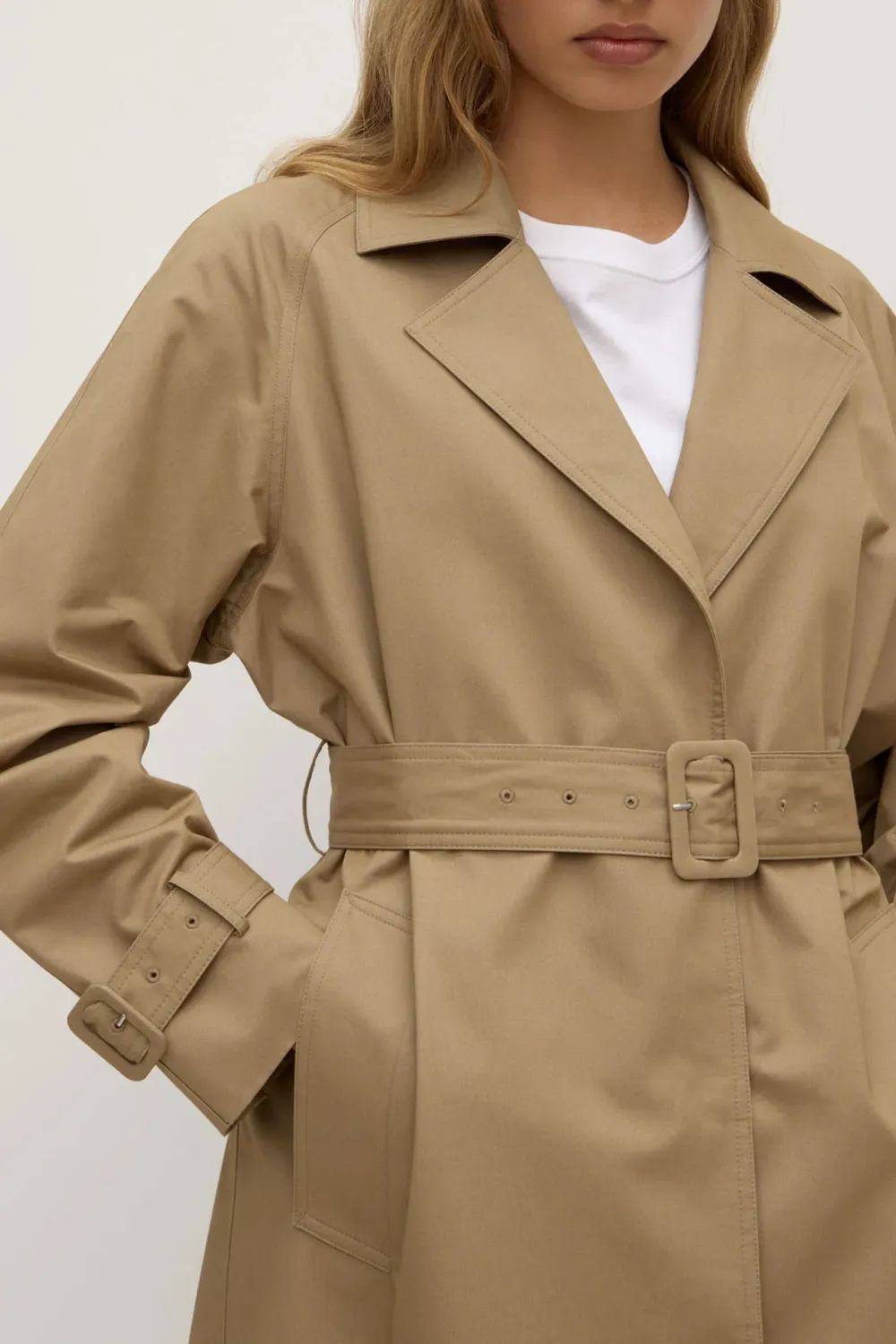 Cotton Raglan Sleeve Coat