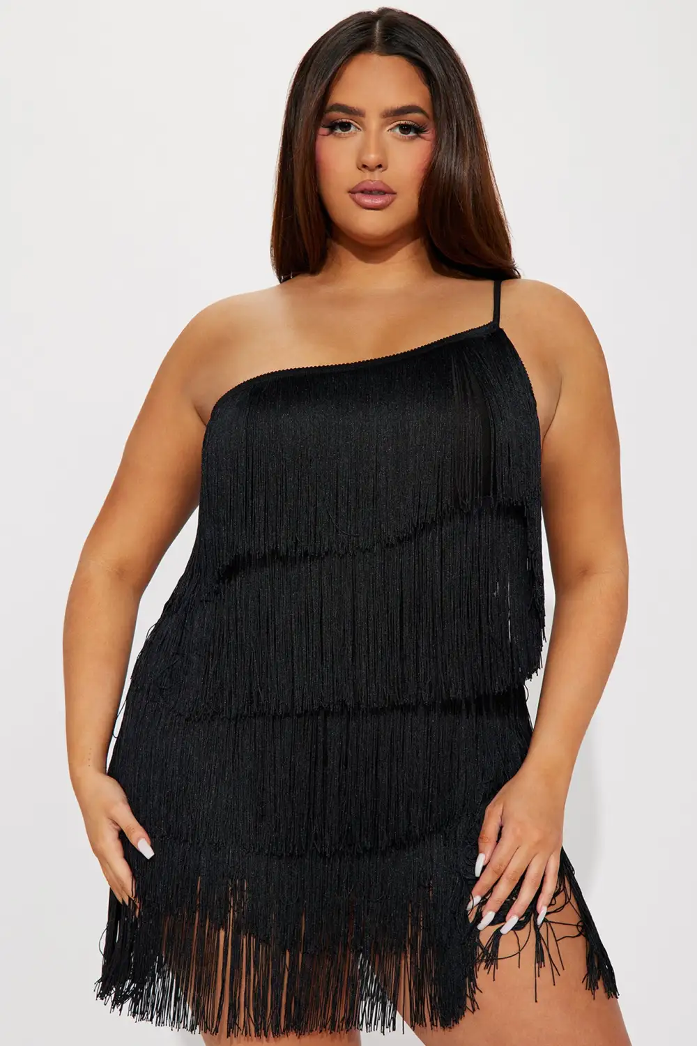 Dance for You Fringe Mini Dress - Black