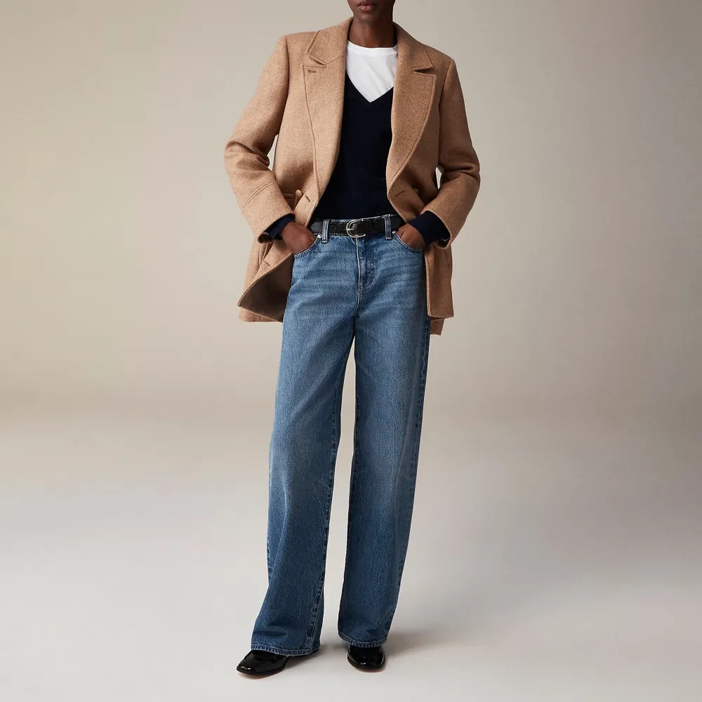 Peacoat Wool-Blend Melton Jackets