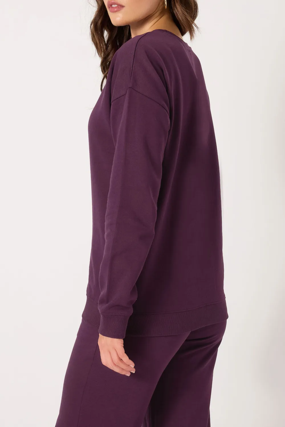 Round Neck Drawstring Hoodie