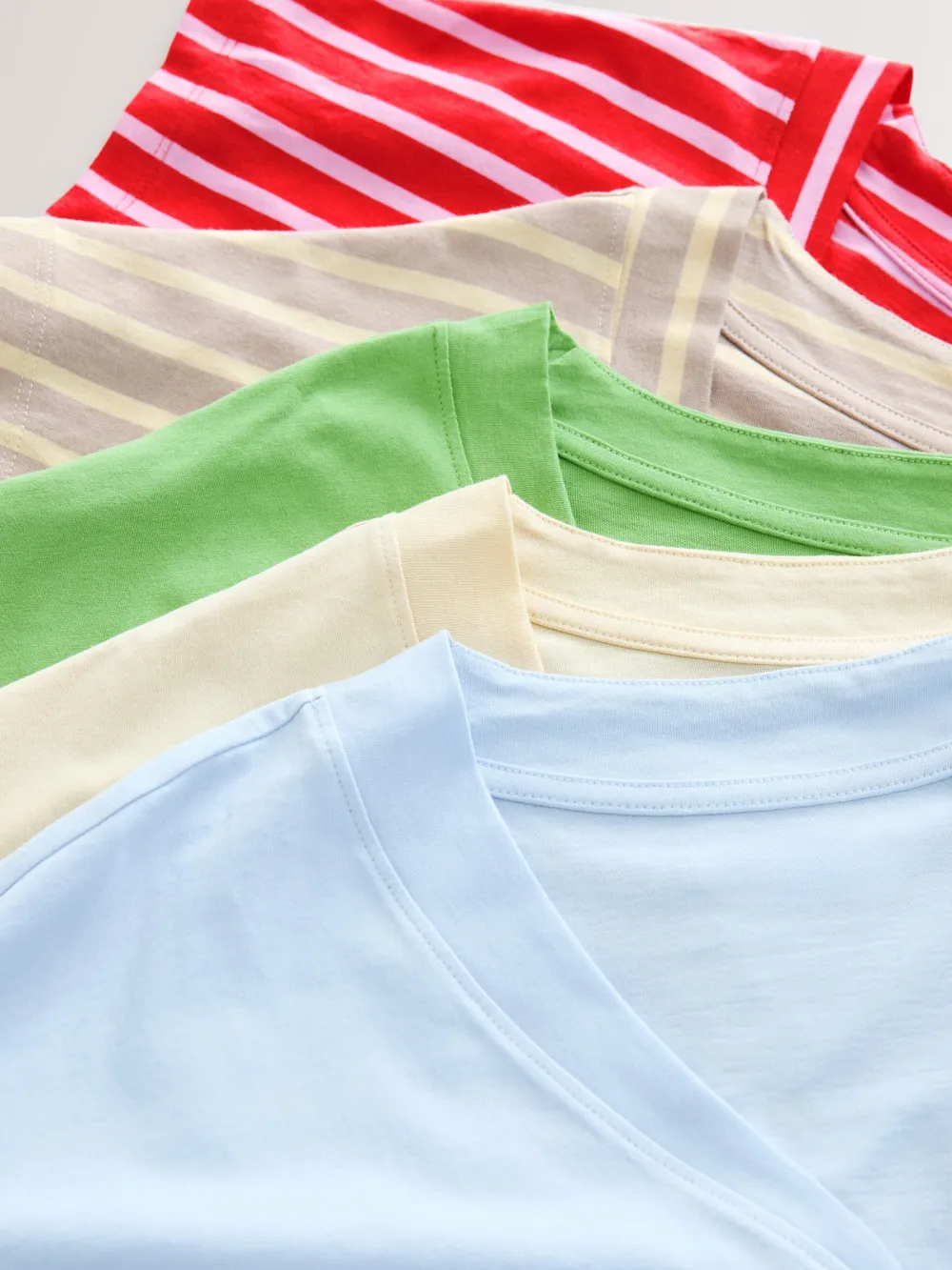 V-Neck Tops Pack Of 5 Cotton T-Shirts