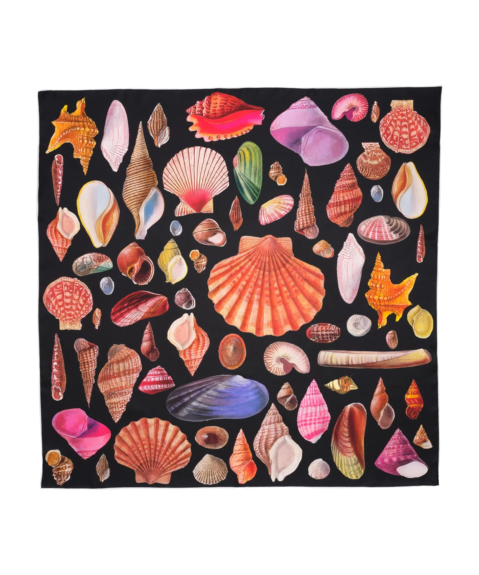 Sea Treasures Casual Style Silk Square Scarf
