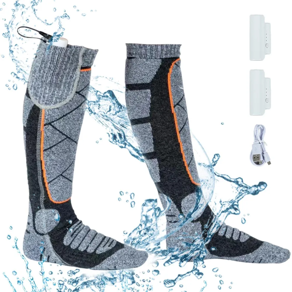 Full Sole Heated Socks Ski Electric Rechargeable Thermal Socks