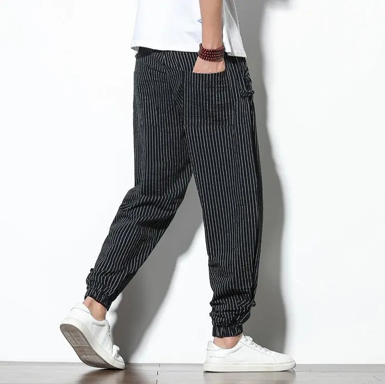 Men's Striped Tapered Jogger Pants