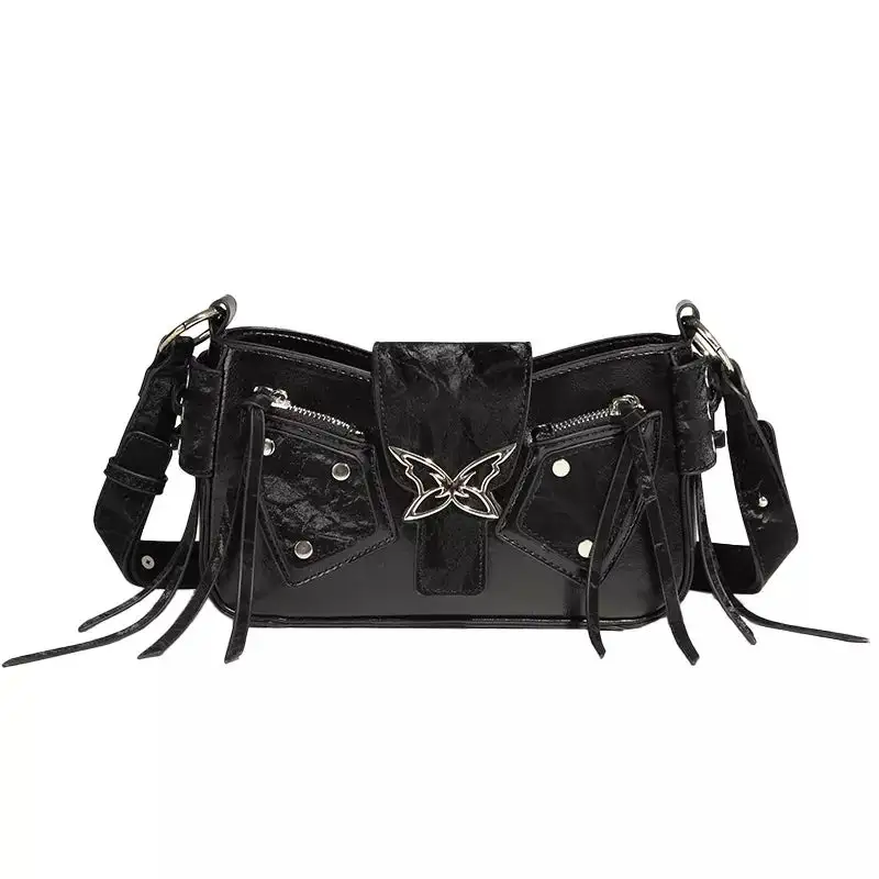 Butterfly Decor Crossbody Bag
