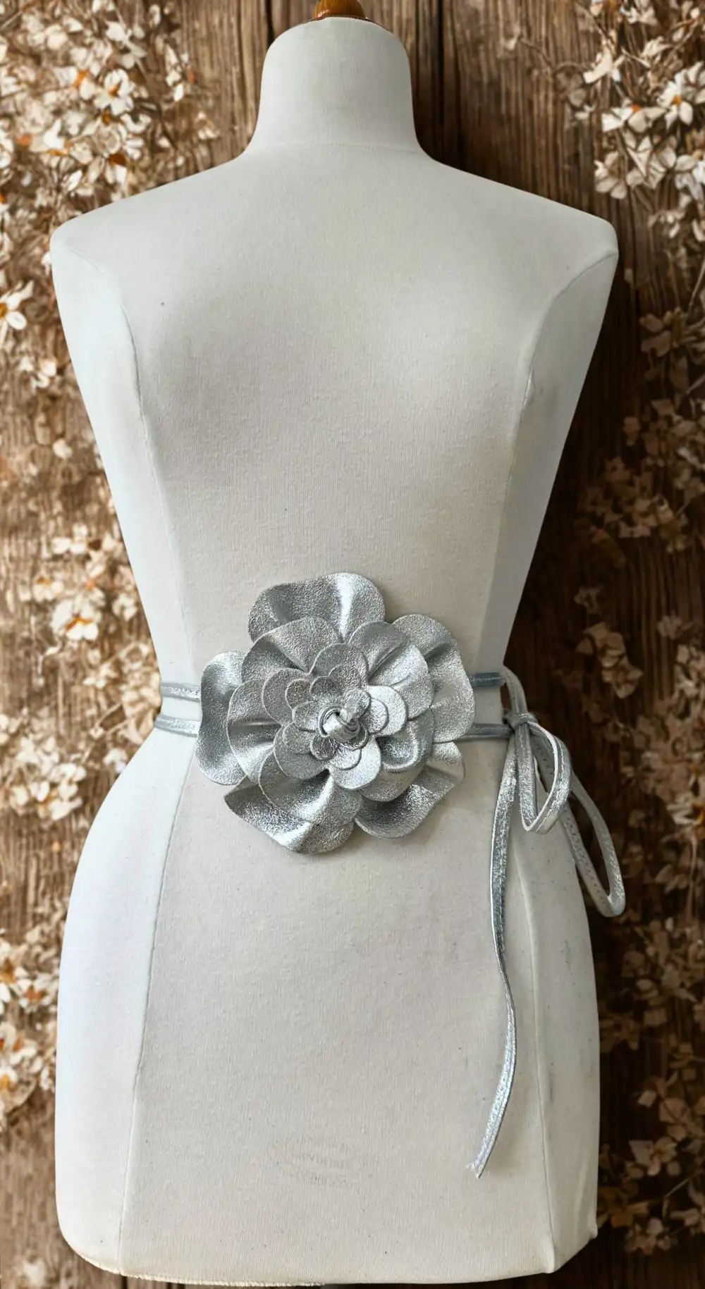 Genuine Italian Suede Leather Flower