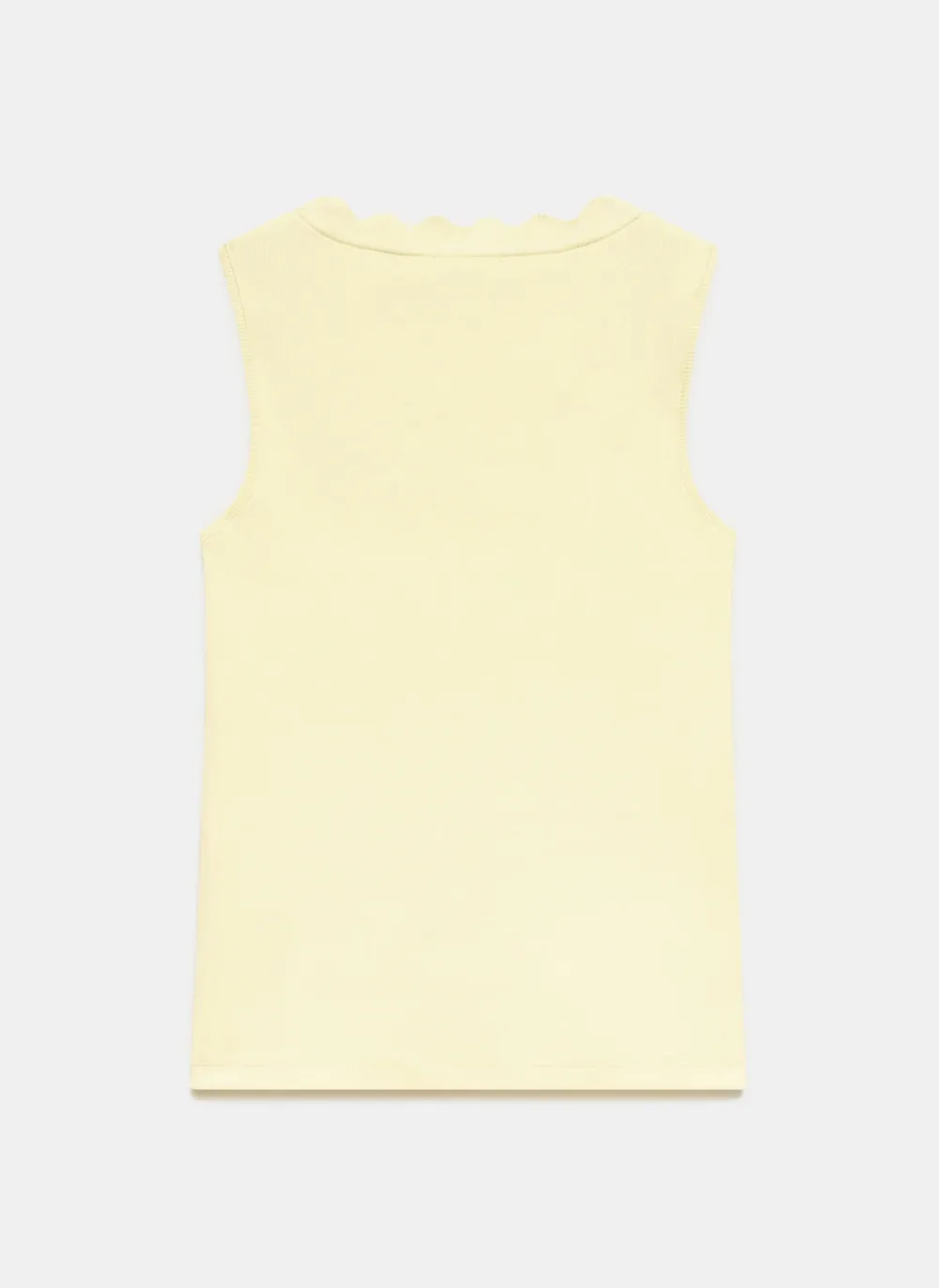 Casual Style Scallop Trim Vest