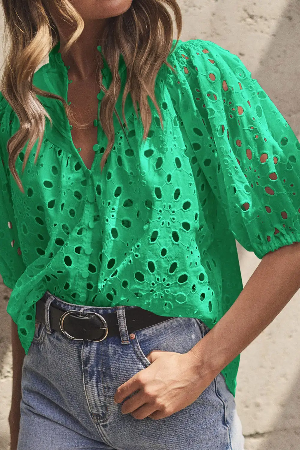 Modern Embroidered Floral Blouse