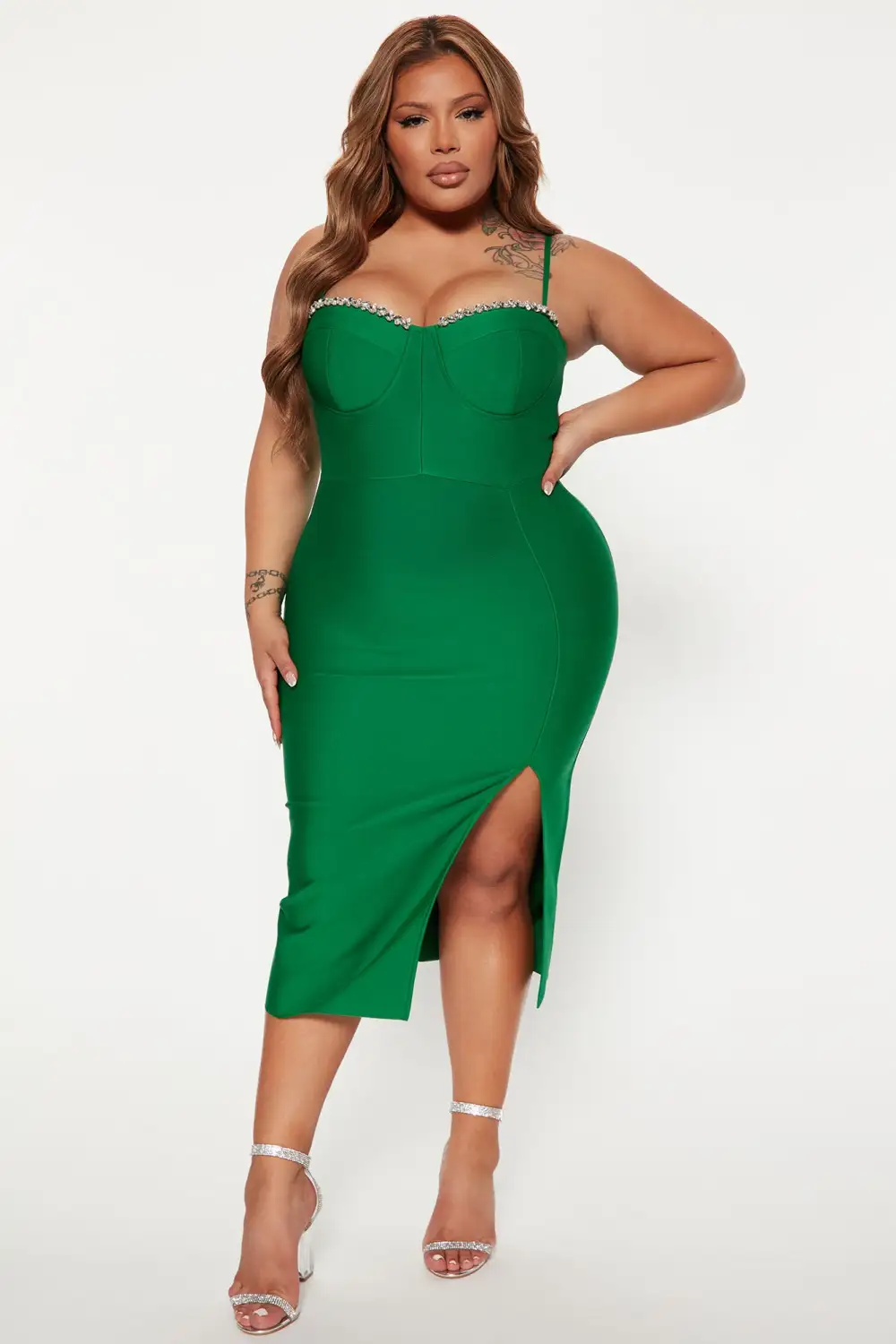 Cocktail Please Bandage Midi Dress - Green