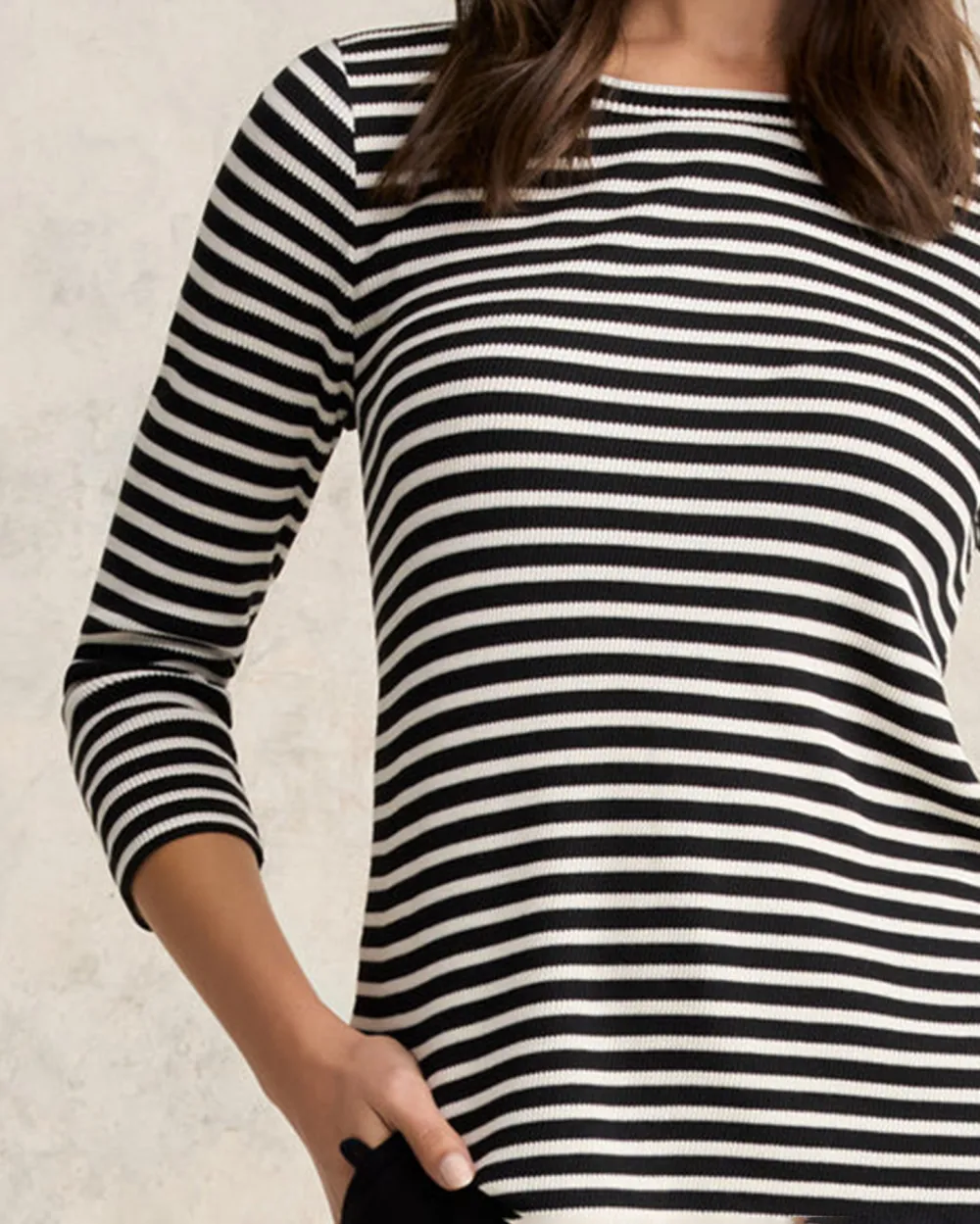 Stripe Boat Neck Tee