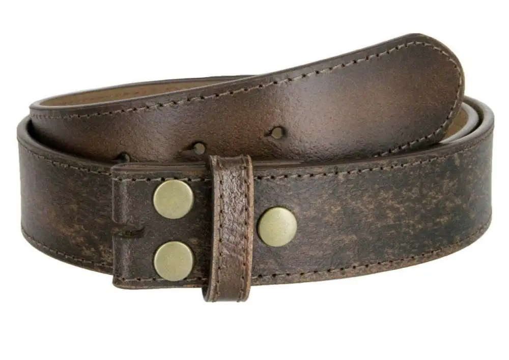 Textured Leather Belt Strap