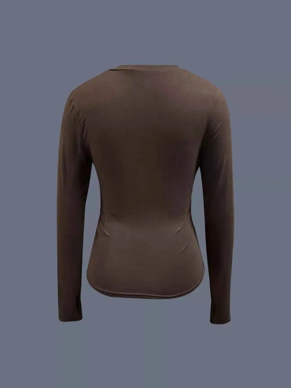 Ruched Long Sleeve T-Shirt with Floral Cuff Detail