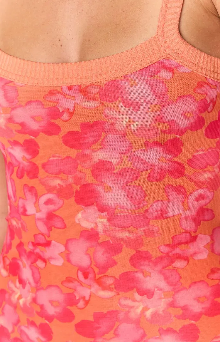 Modern Floral Maxi Dress