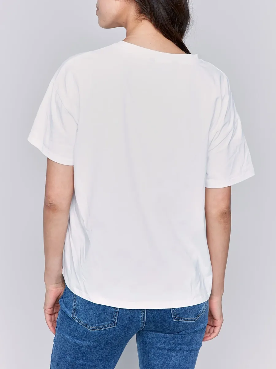 Fashionable Cute Cartoon Cotton Ladies Short Sleeves