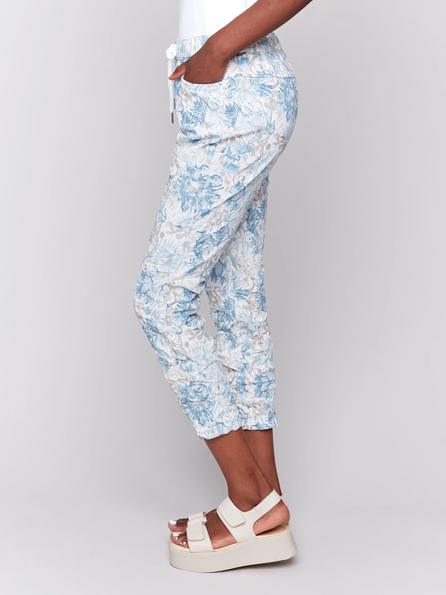 Slim Elastic Waist Casual Trousers
