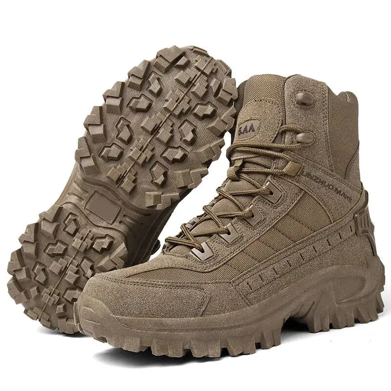 Men's Combat Boots Orthopedic Support Hiking Boots Waterproof Puncture-Resistant Work Boots