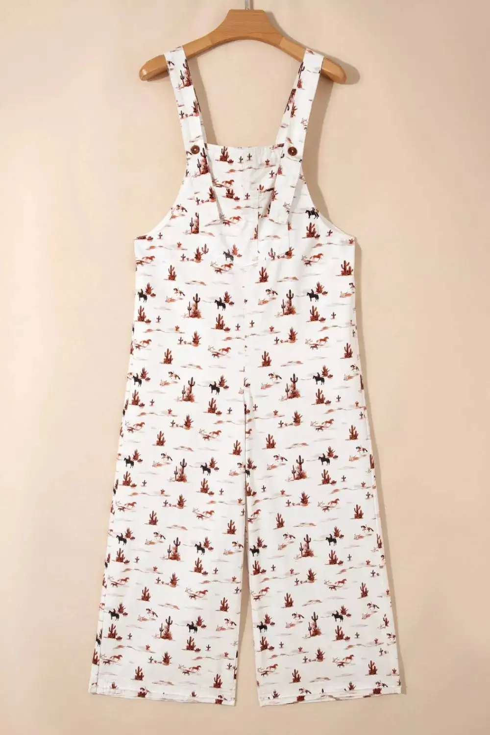 Button Front Western Jumpsuit