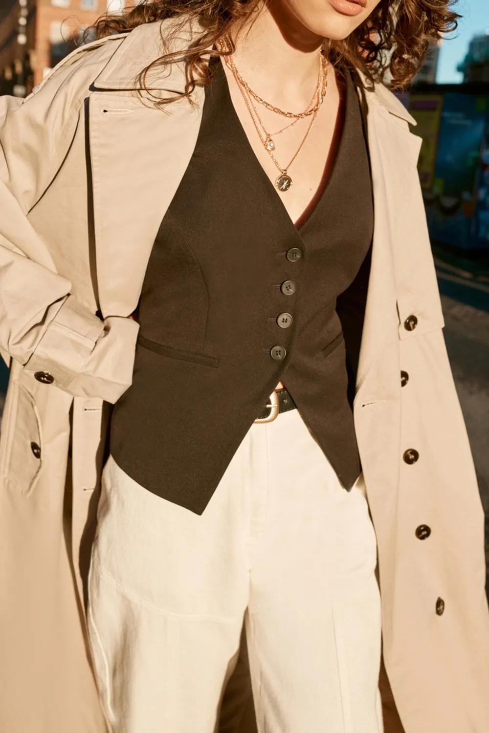 Fashionable Adjustable Ladies V-Neck Vest