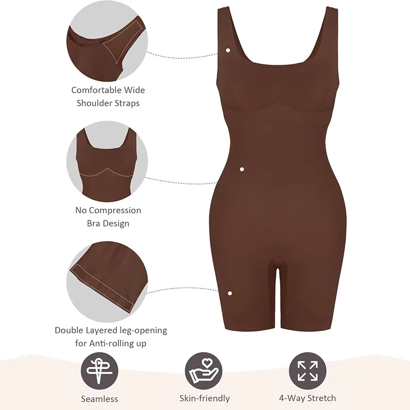 Seamless Bodysuit Tummy Control Butt Lifter Shapewear