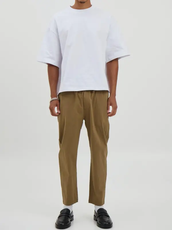 Simple And Comfortable Slim Khaki  Pant
