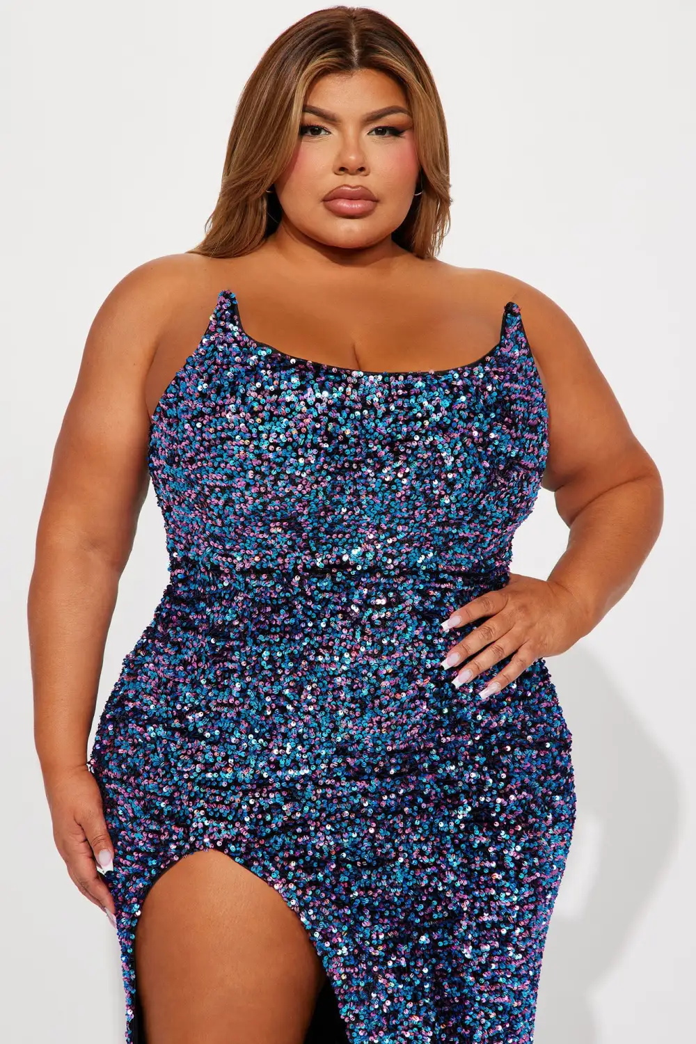 Glamour Sequin Gown - Multi Color