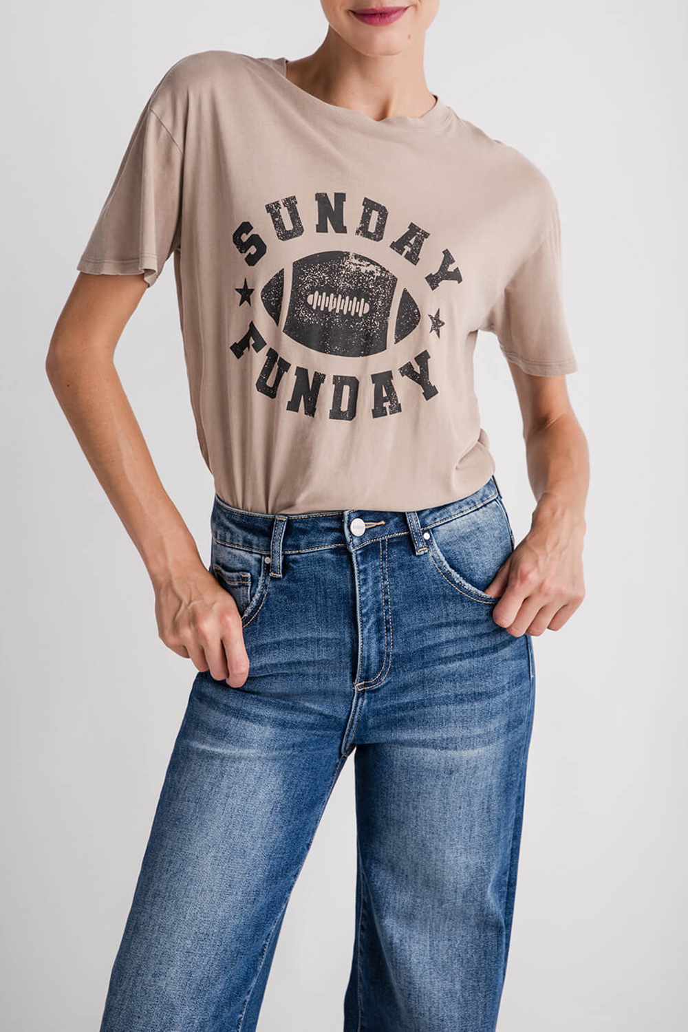 Z Supply Sunday Funday Game Day Tee - latte