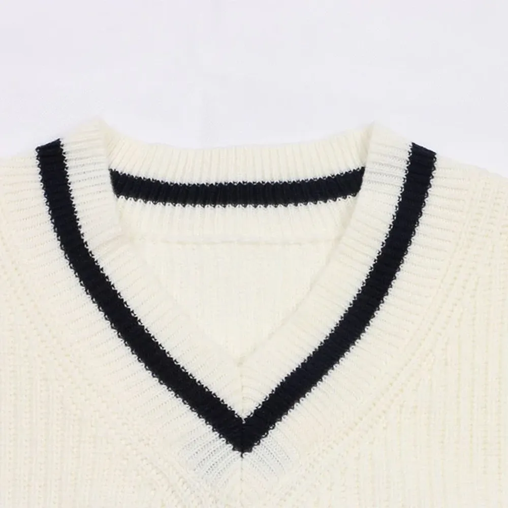 Oversized V-Neck Vintage Sweater