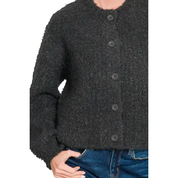 Button Down Wool Cardigan Sweater