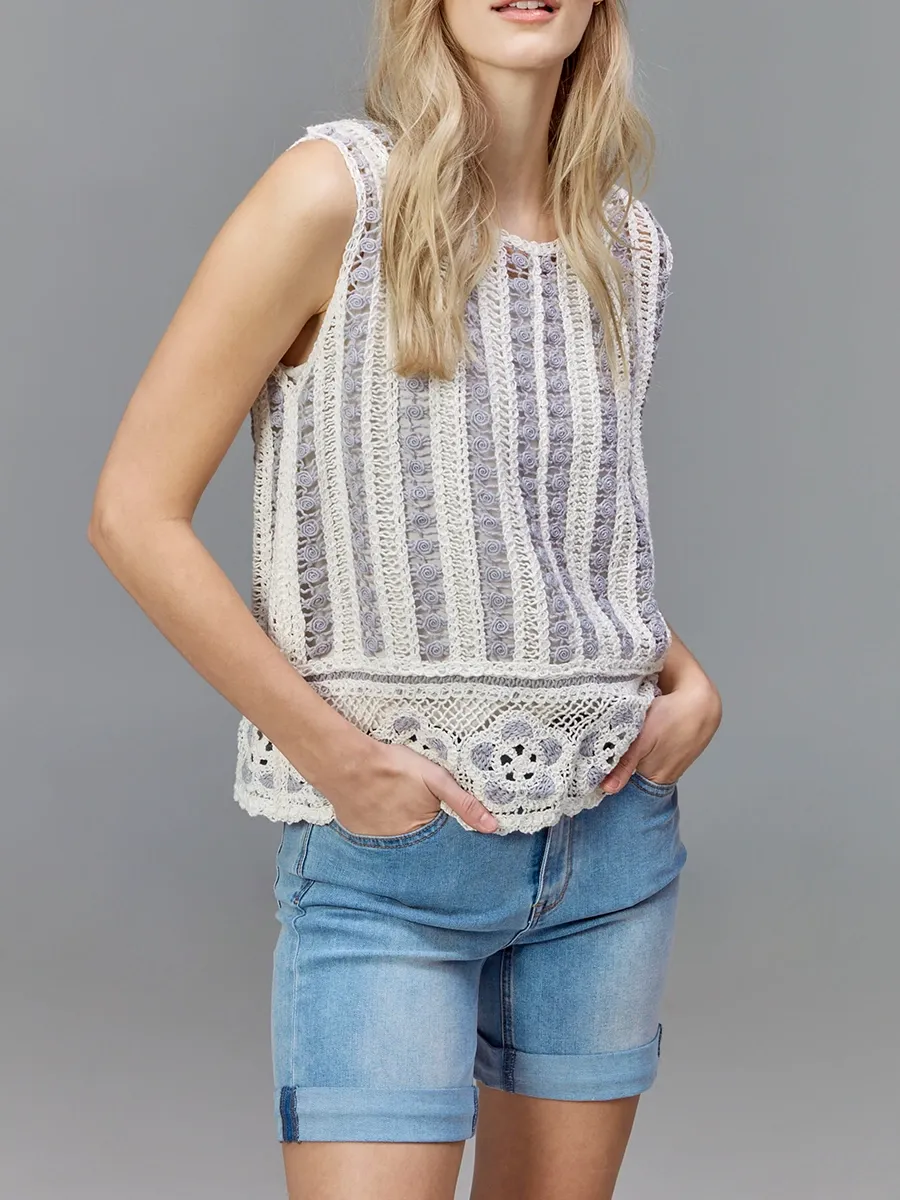 Versatile Casual Holiday Style Striped Vest For Women